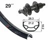 E.Wiener Bike Parts Hinterrad 29  Rodi Black Rock, sw, FHM526, IS-6-L